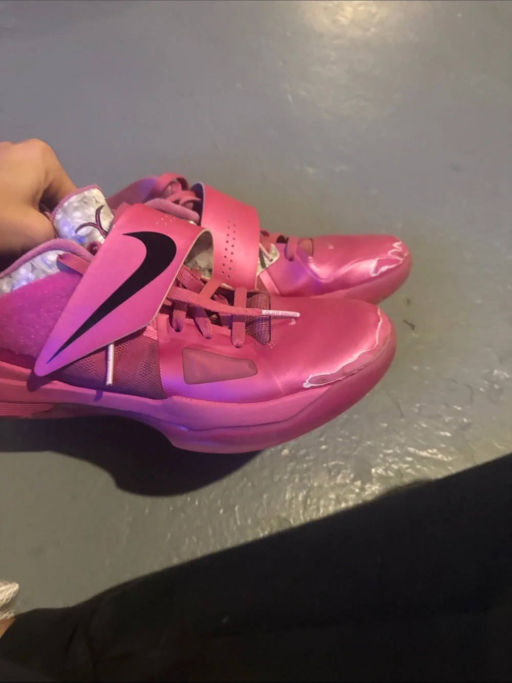 Nike Pink Girls' Athletic Strap Sneakers